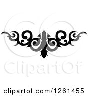 Clipart Of A Black And White Ornate Swirl Design Element Royalty Free Vector Illustration by Chromaco