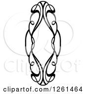 Clipart Of A Black And White Swirl Design Element Royalty Free Vector Illustration by Chromaco