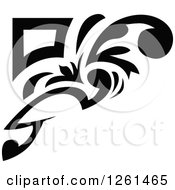 Clipart Of A Black And White Corner Border Design Element Royalty Free Vector Illustration
