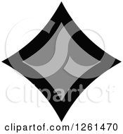 Clipart Of A Grayscale Diamond Royalty Free Vector Illustration