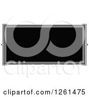 Clipart Of A Grayscale Frame Design Element Royalty Free Vector Illustration