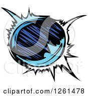 Clipart Of A Blue Planet Royalty Free Vector Illustration