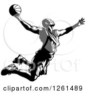 Black And White Basketball Player In Action