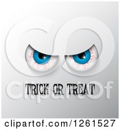 Poster, Art Print Of Bloodshot Eyes Over Trick Or Treat Text On Gray