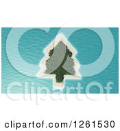 Poster, Art Print Of 3d Aerial View Of A Christmas Tree Shaped Island
