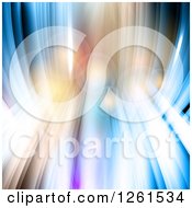 Clipart Of A Background Of Pastel Colored Lights And Flares Royalty Free Vector Illustration