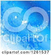 Clipart Of A Grungy Blue Background Royalty Free Vector Illustration