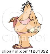 Fat White Woman In A Bikini