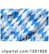 Clipart Of A 3d Rippling Bavaria Flag Royalty Free Illustration