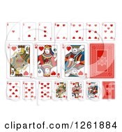 Poster, Art Print Of Hearts Suit Playing Cards