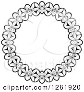 Black And White Lace Circle Design
