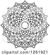 Poster, Art Print Of Black And White Lace Circle Design