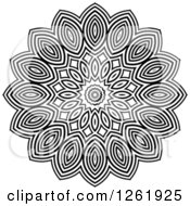 Clipart Of A Black And White Lace Circle Design Royalty Free Vector Illustration by Vector Tradition SM