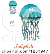 Poster, Art Print Of Blue And Green Jellyfishes