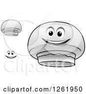 Clipart Of Button Mushrooms Royalty Free Vector Illustration