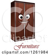 Poster, Art Print Of Happy Wardrobe Character Over Furniture Text
