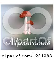 Clipart Of Mushrooms Over Text Royalty Free Vector Illustration
