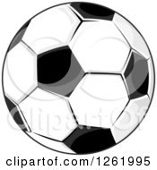 Clipart Of A Soccer Ball Royalty Free Vector Illustration