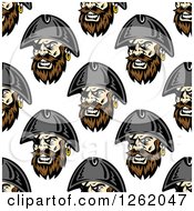 Clipart Of A Seamless Background Pattern Of Male Pirate Faces Royalty Free Vector Illustration