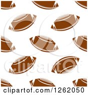 Poster, Art Print Of Seamless Background Pattern Of American Footballs