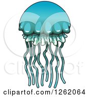 Poster, Art Print Of Blue And Green Jellyfish