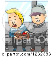 Poster, Art Print Of Thief Stealing From A Man Sleeping On A Subway Train