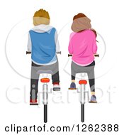 Poster, Art Print Of Rear View Of A Couple Riding Bikes
