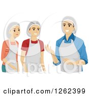 Poster, Art Print Of Culinary Arts Students And Teacher