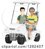 Poster, Art Print Of Men Riding In A Golf Cart