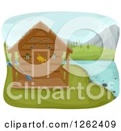 Poster, Art Print Of Fishing Cabin On A Lake
