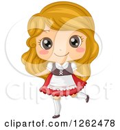 Poster, Art Print Of Cute Blond Girl Posing In A German Costume