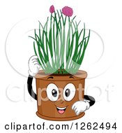 Poster, Art Print Of Chives Plant Pot Character