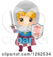 Poster, Art Print Of Cute Boy In A Knight Costume