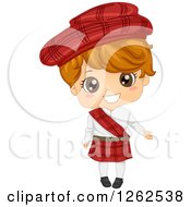 Cute Boy In A Traditional Scottish Costume