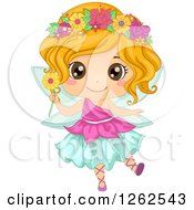 Cute Girl In A Floral Fairy Costume