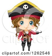 Poster, Art Print Of Cute Girl Posing In A Pirate Costume