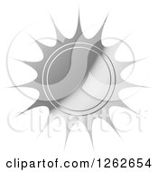Clipart Of A Sunburst Silver Seal Tag Label Royalty Free Vector Illustration by Lal Perera