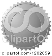 Clipart Of A Silver Burst Tag Label Seal Royalty Free Vector Illustration by Lal Perera