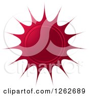Clipart Of A Sunburst Magenta Seal Tag Label Royalty Free Vector Illustration