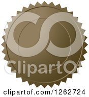 Clipart Of A Brown Burst Tag Label Seal Royalty Free Vector Illustration