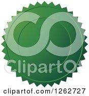 Clipart Of A Green Burst Tag Label Seal Royalty Free Vector Illustration