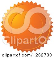 Clipart Of An Orange Burst Tag Label Seal Royalty Free Vector Illustration