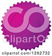 Clipart Of A Purple Burst Tag Label Seal Royalty Free Vector Illustration