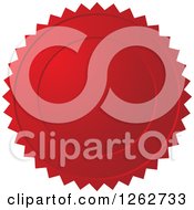 Clipart Of A Red Burst Tag Label Seal Royalty Free Vector Illustration