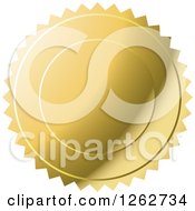 Clipart Of A Gold Burst Tag Label Seal Royalty Free Vector Illustration