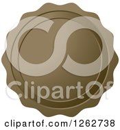 Clipart Of A Brown Wax Seal Tag Label Royalty Free Vector Illustration