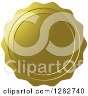 Clipart Of A Gold Wax Seal Tag Label Royalty Free Vector Illustration