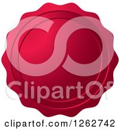 Clipart Of A Magenta Wax Seal Tag Label Royalty Free Vector Illustration
