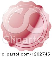 Clipart Of A Pink Wax Seal Tag Label Royalty Free Vector Illustration