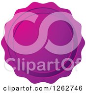 Clipart Of A Purple Wax Seal Tag Label Royalty Free Vector Illustration